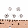 Tarnish Resistant 304 Stainless Steel 8-Petal Flower Bead Caps STAS-J011-03-4