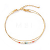 Elegant Glass Seed Beaded Bracelets JA5046-2-5