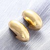 Oval Brass Stud Earrings EJEW-Q015-20B-G-3