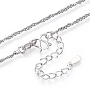 Brass Wheat Chain Necklaces NJEW-N054-08P-2