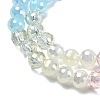 Electroplate Glass Beads Strands EGLA-D300-06-6mm-08-4