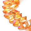 Electroplate Rhombus Glass Beads Strands EGLA-A036-12A-FR01-3