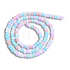 Opaque Spray Painted Glass Bead Strands GLAA-N047-07-03-2