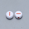 Craft Acrylic Horizontal Hole Letter Beads SACR-S201-11I-2