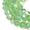Electroplate Transparent Glass Beads Strands EGLA-K015-18N-3
