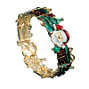 Christmas Theme Alloy Enamel Bangles for Women WG4C6FF-03-3