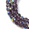 Electroplate Transparent Glass Beads Strands EGLA-A046-01A-11-2