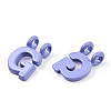 Rack Plating Spray Painted Alloy 2-Loop Link Pendants PALLOY-N176-01G-3