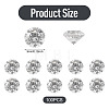 100Pcs Diamond Shape Grade AAA Cubic Zirconia Cabochons ZIRC-TADJ0001-01A-3