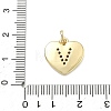 Brass Micro Pave Clear Cubic Zirconia Pendants KK-D229-01G-22-3