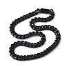 12MM 201 Stainless Steel Cuban Link Chain Necklaces for Women Men NJEW-F360-01EB-4