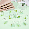 12Pcs Leaf Resin Shower Curtain Hook AJEW-SP0006-01A-4