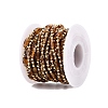 Handmade Brass & Glass Beaded Link Chains CHC-Q021-04C-G-2