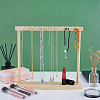 Rectangle Wooden Necklace Organizer Display Stands NDIS-WH0010-36A-4