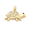 Rack Plating Brass with Cubic Zirconia Pendants KK-Q017-01E-G-1