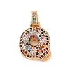 Brass Micro Pave Cubic Zirconia Pendants KK-C076-29Q-G02-1