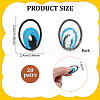 20 Pairs Polyester Cloth Self-adhesive Patches DIY-PH0038-19B-2