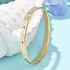 Eye 304 Stainless Steel Rhinestone Bangles for Women BJEW-Z092-09G-1