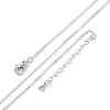 Brass Rolo Chains Necklaces for Women NJEW-D302-43P-4