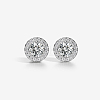 Elegant Geometric Style S925 Silver Stud Earrings with Zirconia Insets GY4768-1