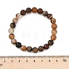 Natural Striped Agate/Banded Agate Beaded Stretch Bracelets X-BJEW-Q692-03I-4