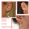 Brass Micro Pave Cubic Zirconia Hoop Earring Findings KK-PJ0001-06G-21