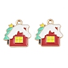 Christmas Alloy Enamel Pendants FIND-I067-02KCG-10-1