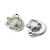 UV Plating Alloy Glass Pendants FIND-K032-25P-2