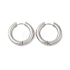 Tarnish Resistant 202 Stainless Steel Huggie Hoop Earrings EJEW-O087-08J-P-1