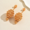 Vintage Filigree Mesh Spiral Teardrop Alloy Stud Earrings WD2826-5