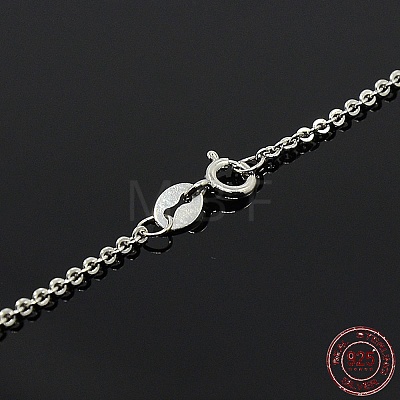 Anti-Tarnish Rhodium Plated 925 Sterling Silver Necklaces STER-M034-33B-1