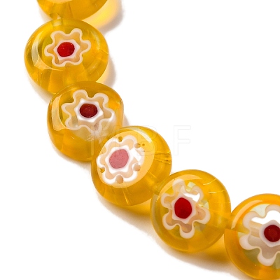 Handmade Millefiori Lampwork Beads Strands LAMP-G164-04D-1