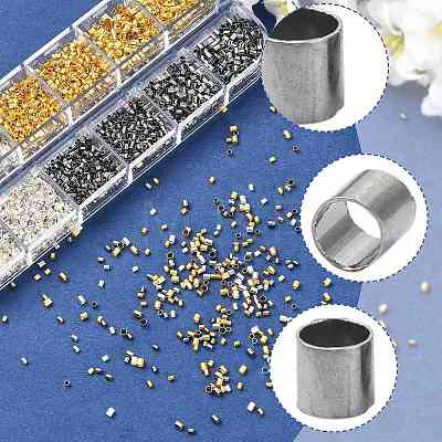 3013Pcs Brass Crimp Beads KK-FS0002-11-1
