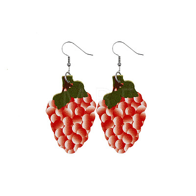 PU Leather Dangle Earrings PW-WGD51FB-11-1