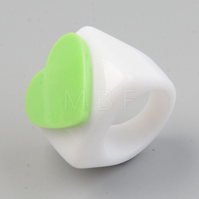 Opaque Acrylic Finger Rings X-RJEW-T010-13-1