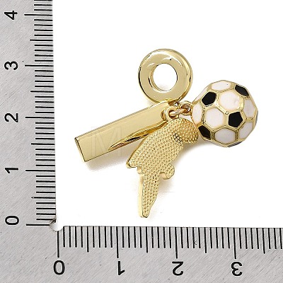 Football Theme Brass & Enamel European Dangle Charms KK-CBA8E93-01C-1