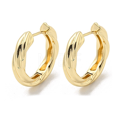 Brass Hoop Earrings EJEW-B035-40KCG-1