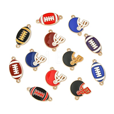 60Pcs 12 Styles Zinc Alloy Enamel Sport Connector Charms FIND-CJ0003-78-1