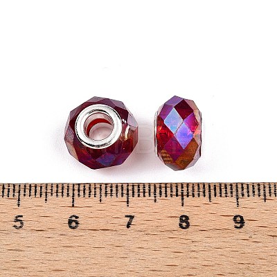 Transparent Glass European Beads GPDL-N004-D14mm-A05-1