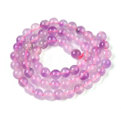 Dyed Natural White Jade Beads Strands G-T138-6mm-210-17-1