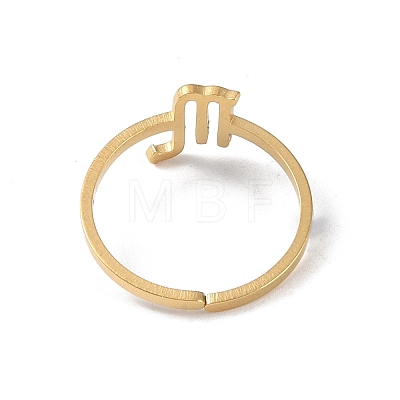 Real 18K Gold Plated 304 Stainless Steel Adjustable Finger Ring RJEW-L115-01G-11-1