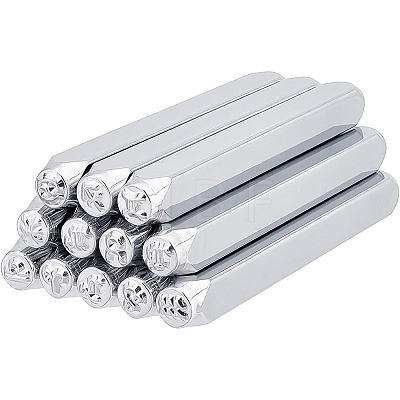 1 Set 40cr Steel Stamps AJEW-BC0001-71-1