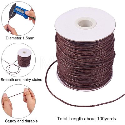 Waxed Cotton Thread Cords YC-PH0002-13-1