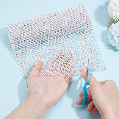 Plastic Mesh Rhinestone Trimming DIY-WH0308-118A-1