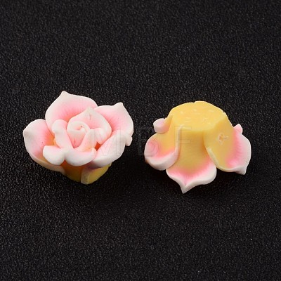 Handmade Polymer Clay 3D Flower Beads X-CLAY-Q194-20mm-01A-1