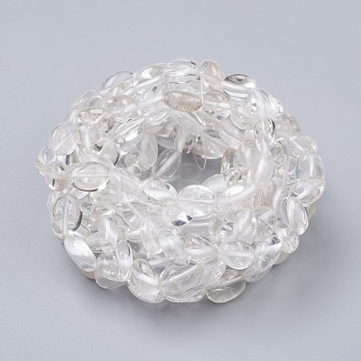 Natural Quartz Crystal Stretch Beaded Bracelets BJEW-K213-C01-1