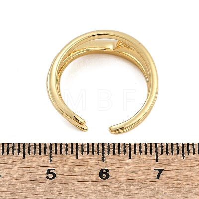 Rack Plating Brass Cuff Rings for Women RJEW-M028-57G-1