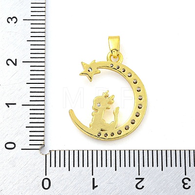 Brass Micro Pave Clear Cubic Zirconia Pendant FIND-Z044-03G-1