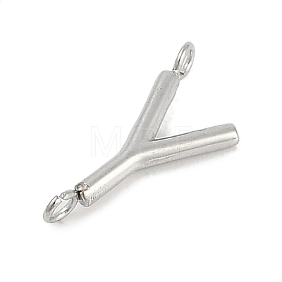 304 Stainless Steel Letter Connector Charms STAS-M108-01P-25-1