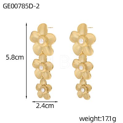 304 Stainless Steel Dangle Earrings EJEW-OY011-82G-1